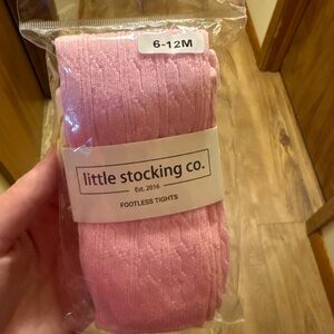 Little Stocking Co. Pink Footless Tights for Kids